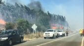 Uno de ellos en Pan de Azúcar, donde el fuego avanza hacia las casas. El otro se desató en Manantiales donde la propagación es "violenta y muy rápida".