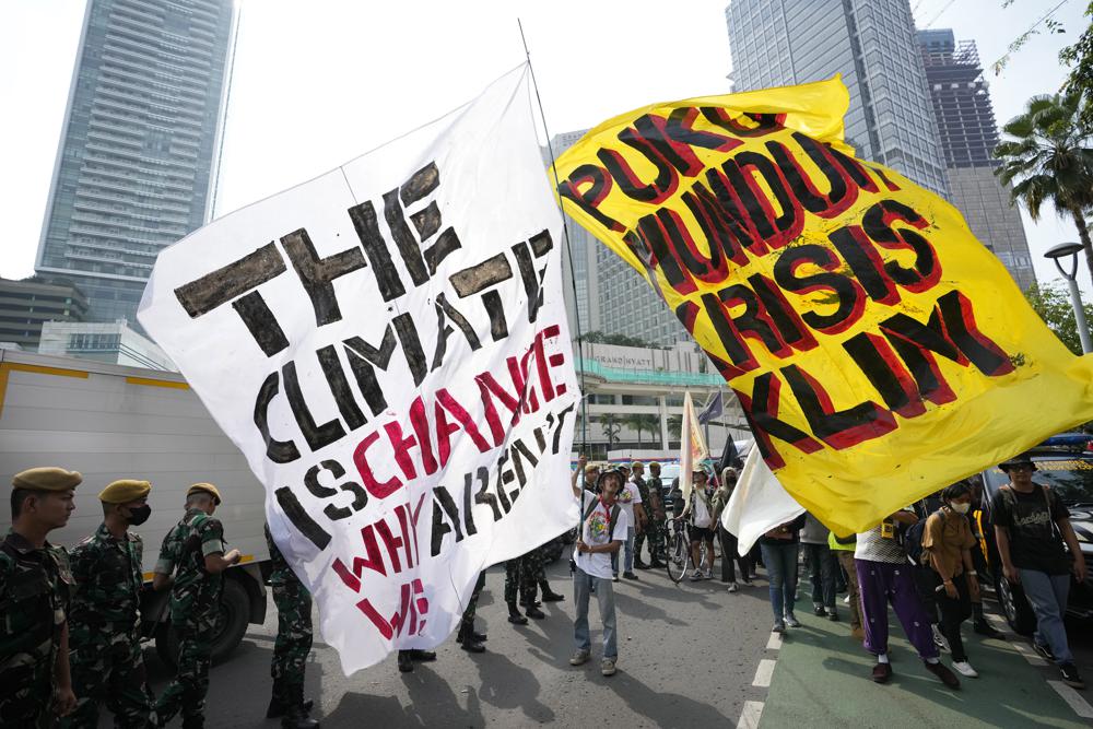 Huelga climática en Jakarta, Indonesia - Foto Achmad Ibrahim/AP