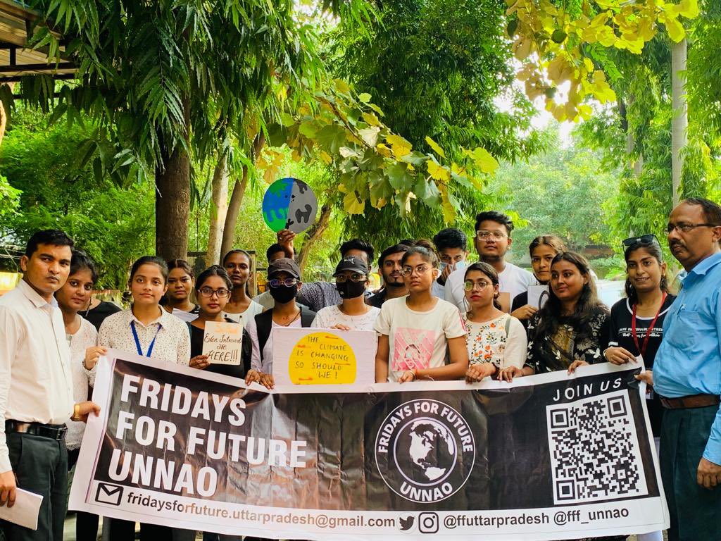 Estudiantes en huelga climática en India - Foto fffUttarPradesh/Twitter