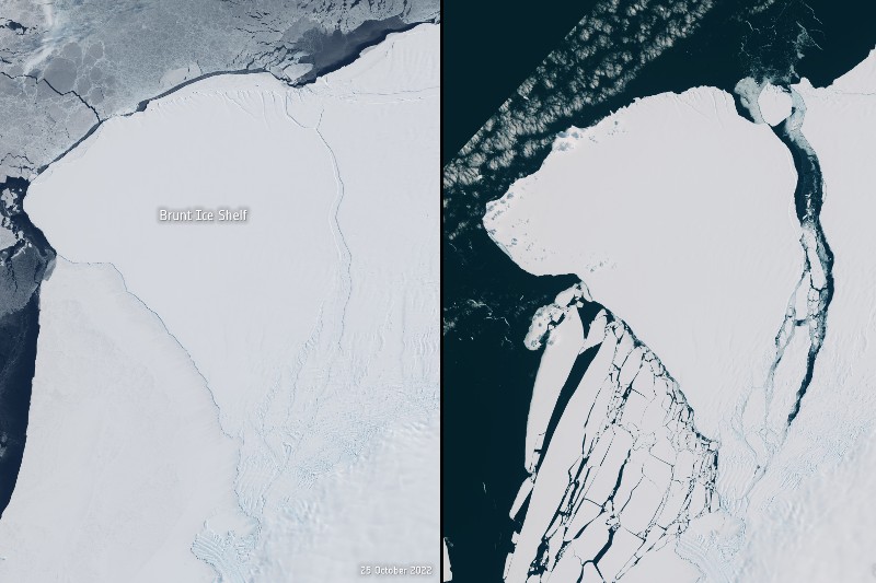 Se desprende iceberg del tamaño de Londres en la Antártida.