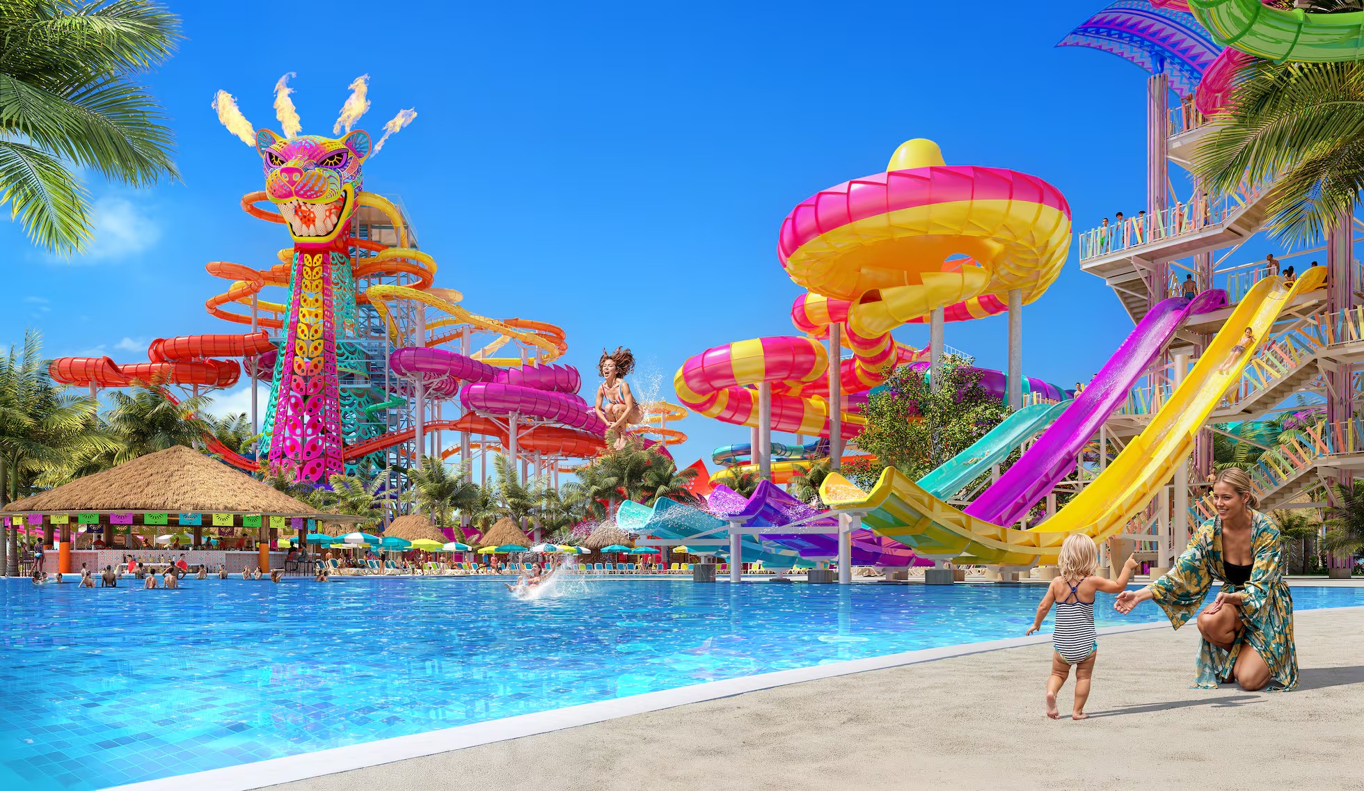 Visualización del proyecto para parque acuático Perfect Day México de Royal Caribbean. - Foto Royal Caribbean Group