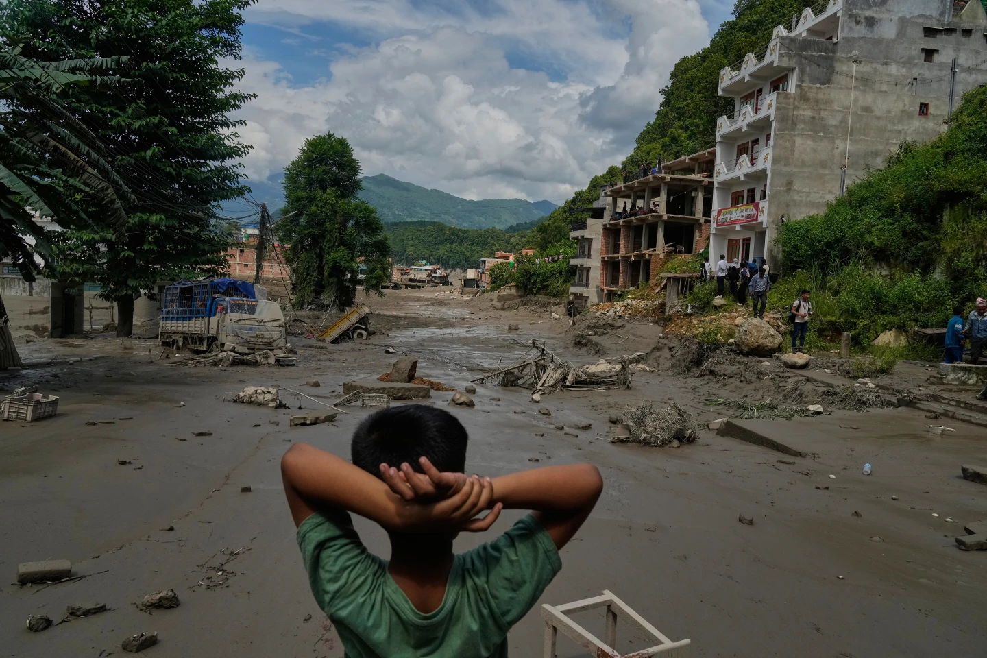 El paso del Río Trishuli arrasó por por completo el distrito de Nuwakot, en Nepal, el 26 de agosto. - Foto Niranjan Shrestha/AP